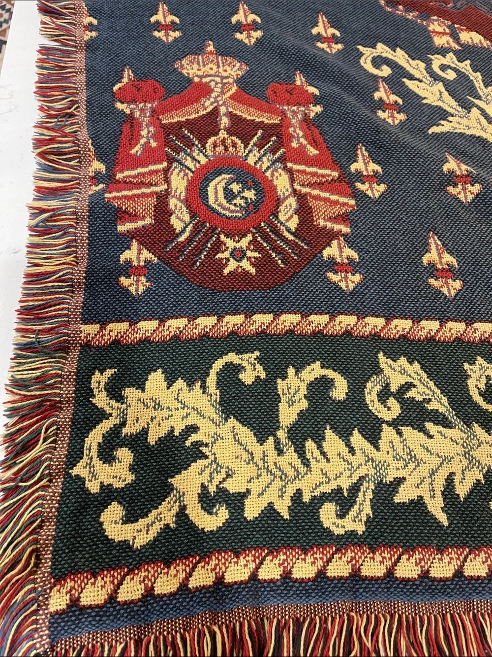 Vintage Goodwin Weavers Royal Arms Throw/Blanket